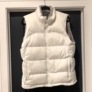 White North Face Puffy Vest